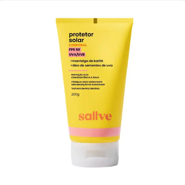 Protetor Solar Corporal FPS 50 Sallve 200g | DrogaRaia (BR)