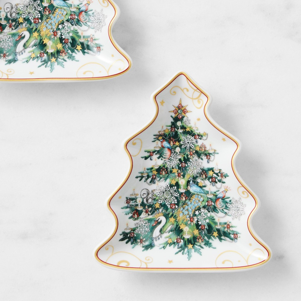 'Twas the Night Before Christmas Figural Tree Appetizer Plates | Williams-Sonoma