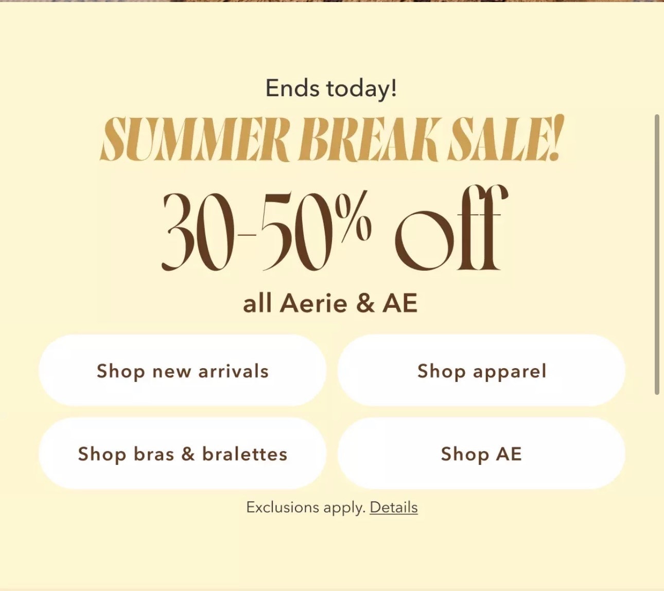 30-50% off including new arrivals! @Aerie 💚

#LTKootd #LTKSaleAlert #LTKU