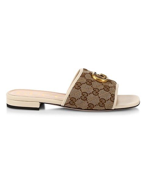Slide Sandal with Double G | Saks Fifth Avenue