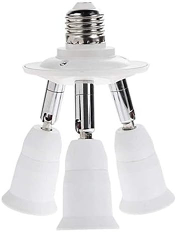 CLWHJ-360 Degrees Adjustable-3 in 1 E26/E27 Splitter Socket Adapter. E26/E27 Standard LED Bulbs 3... | Amazon (US)