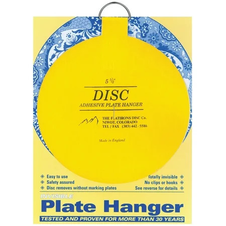 Flatiron Disc Invisible Plate Hanger 5.5", For Plates Up To 6.5 Lbs In Weight | Walmart (US)