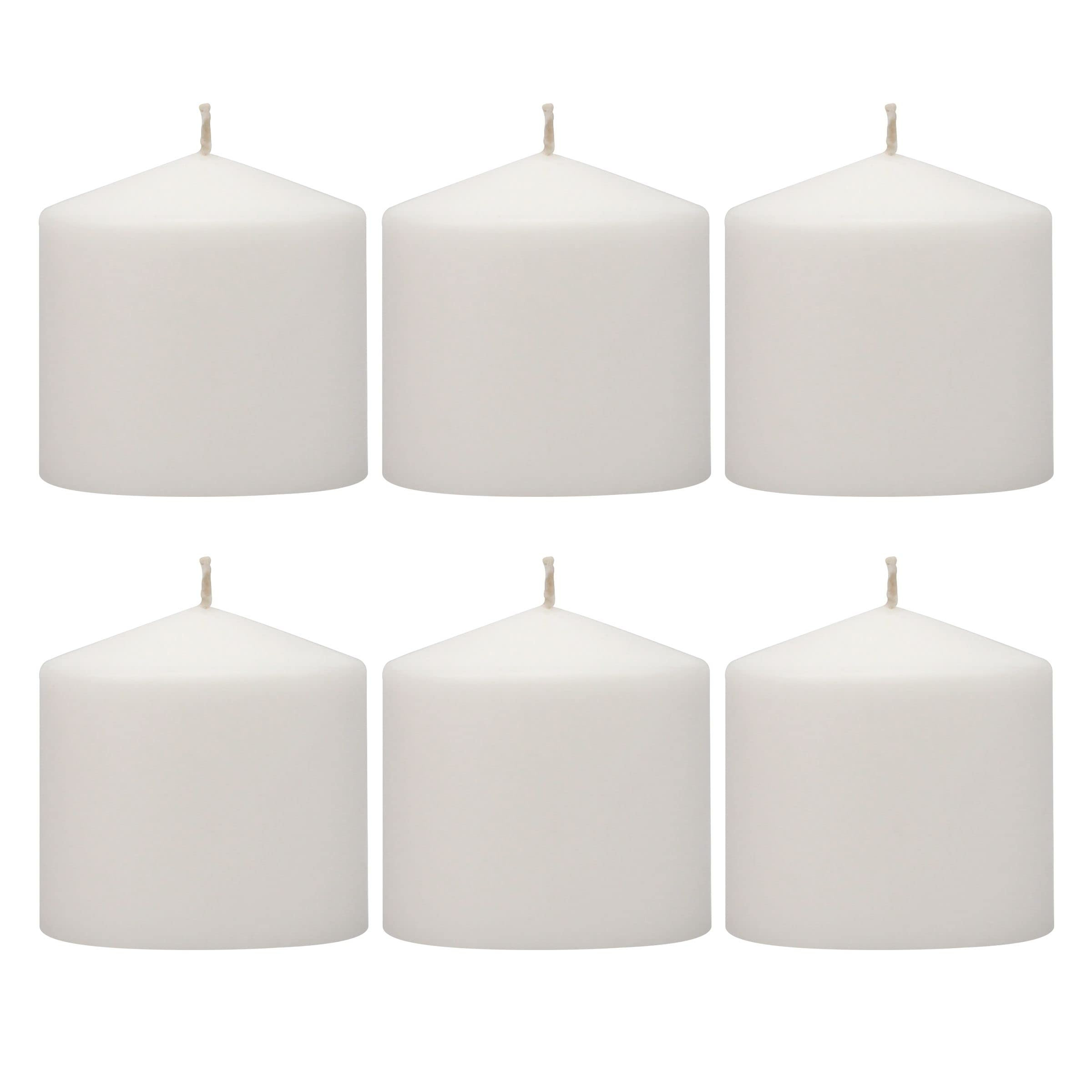 Stonebriar 18 Hour Long Burning Unscented Pillar Candles, 3x3, White , Pack of 6 | Amazon (US)