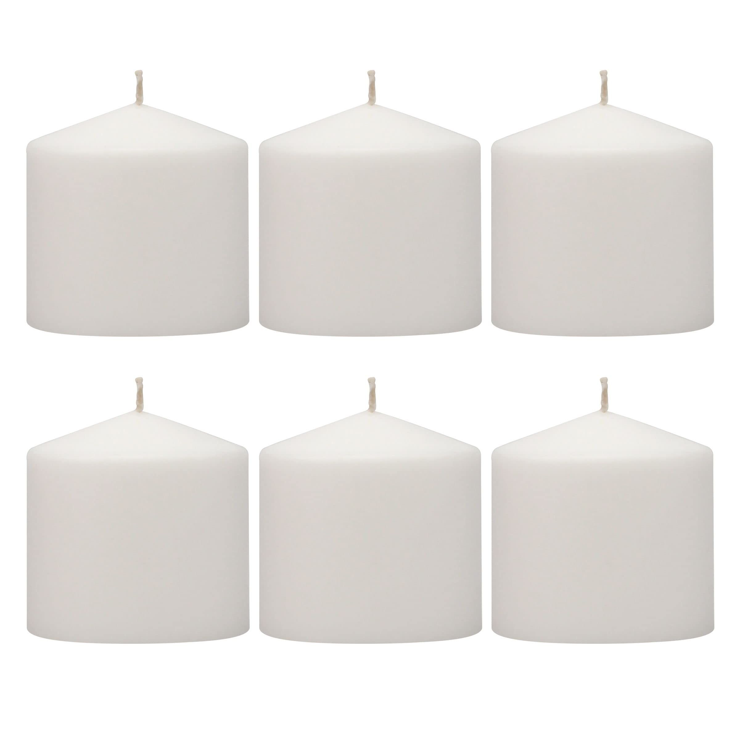 Stonebriar 18 Hour Long Burning Unscented Pillar Candles, 3x3, White , Pack of 6 | Amazon (US)