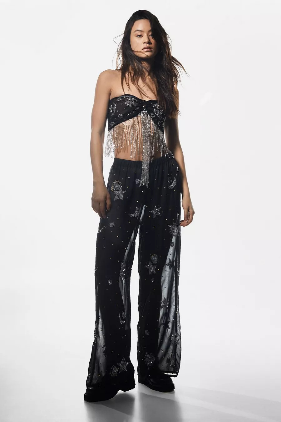 Hand Embellished Celestial Beach Pants | Nasty Gal US