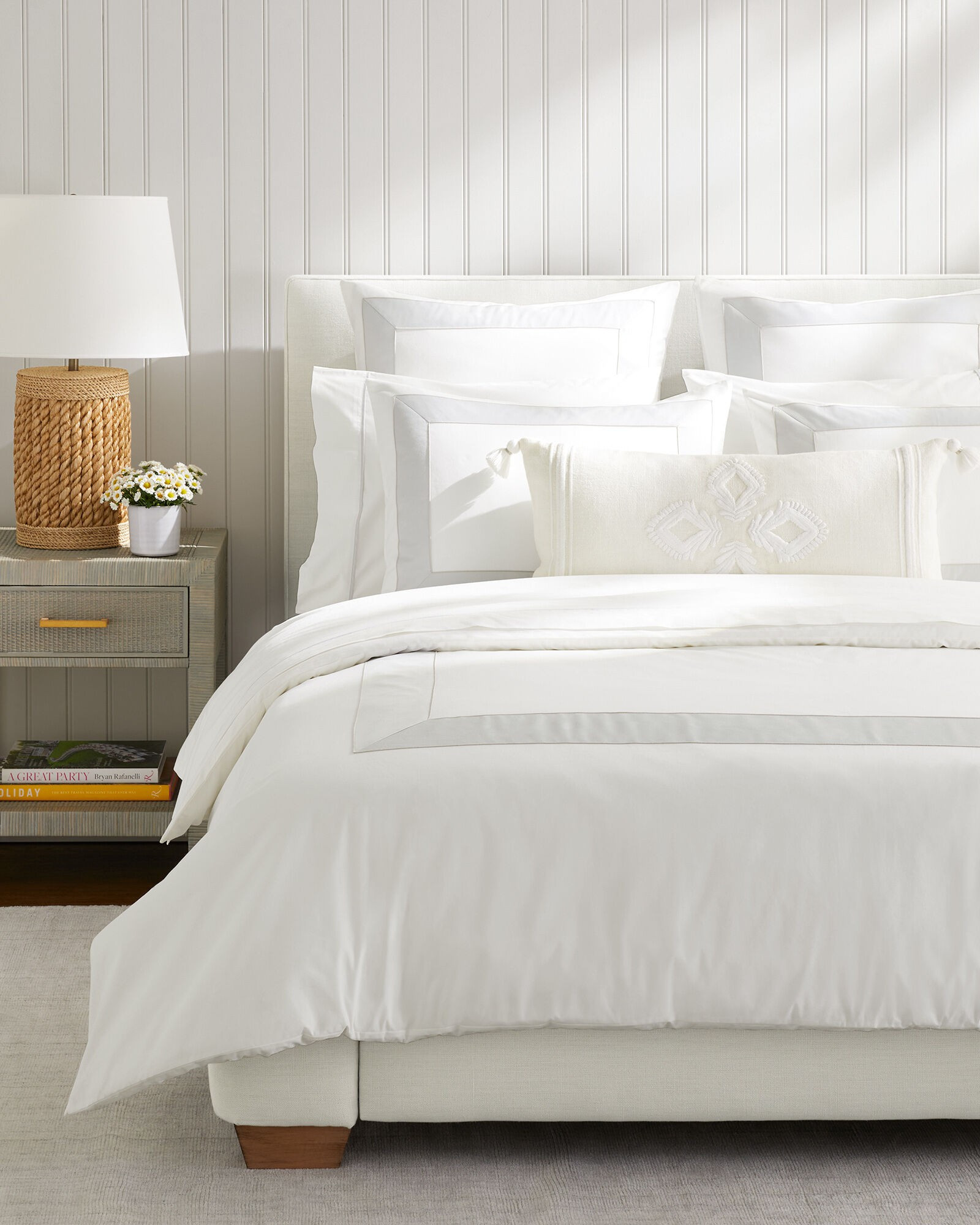 Beach Club Border Duvet Cover | Serena and Lily