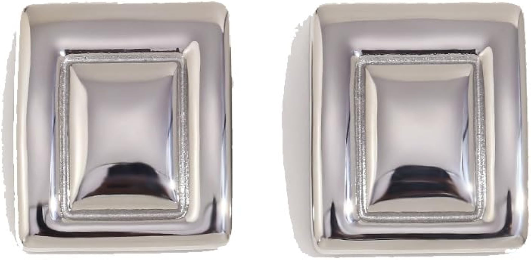 Kokoma Geometric Chunky Earrings for Women Large Square Boho Statement Stud Earrings Thick Dome E... | Amazon (US)