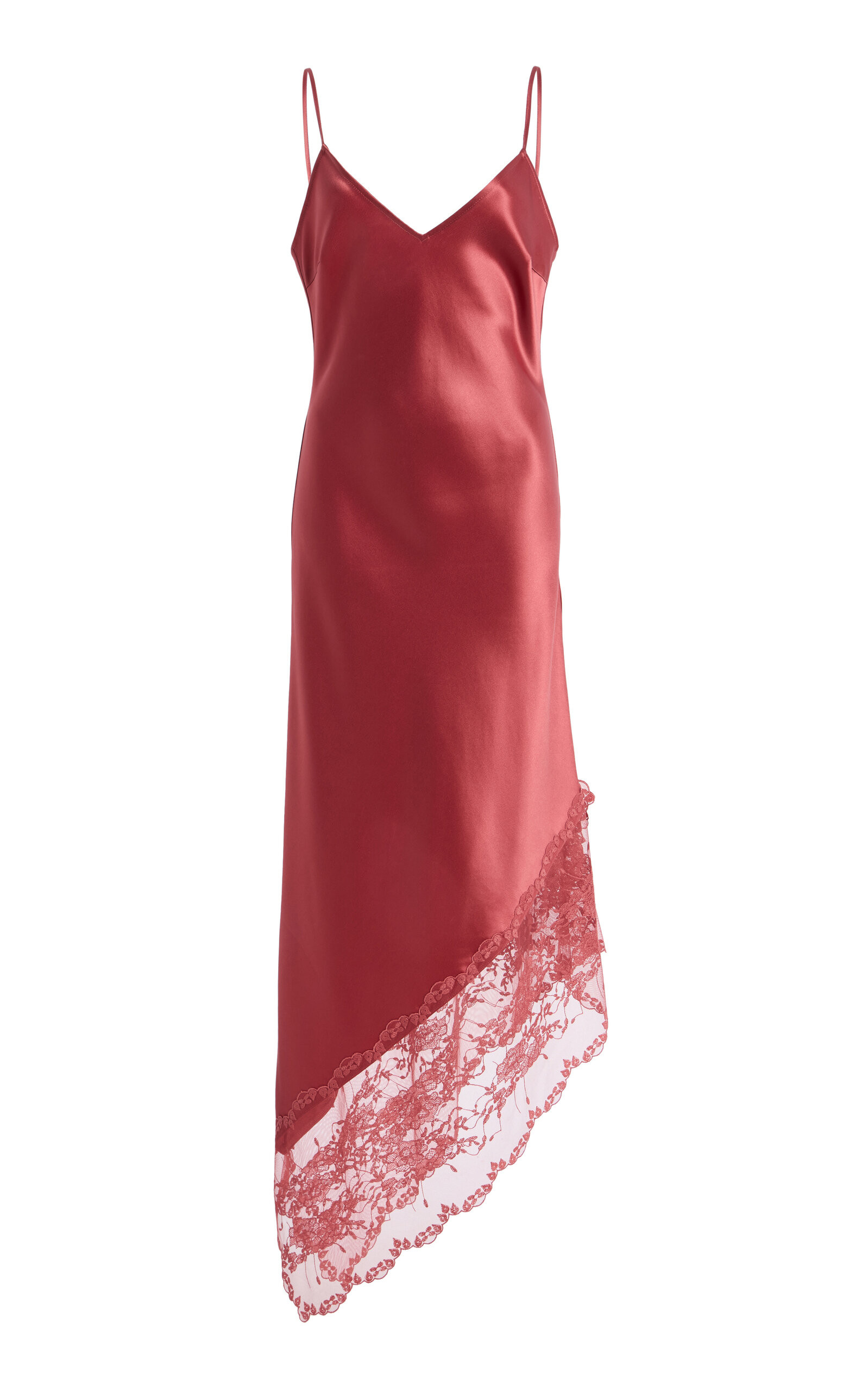 Exclusive Laya Lace-Trimmed Satin Slip Midi Dress | Moda Operandi (Global)