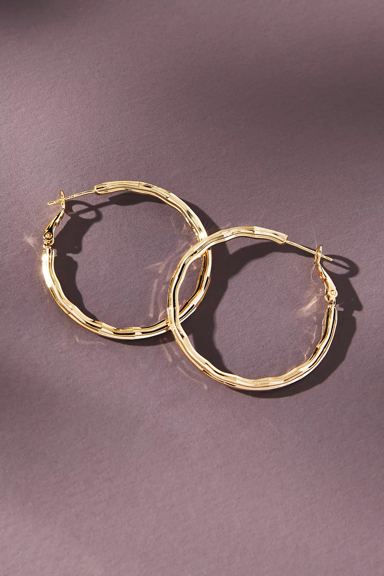 Organic Medium Hoop Earrings | Anthropologie (US)