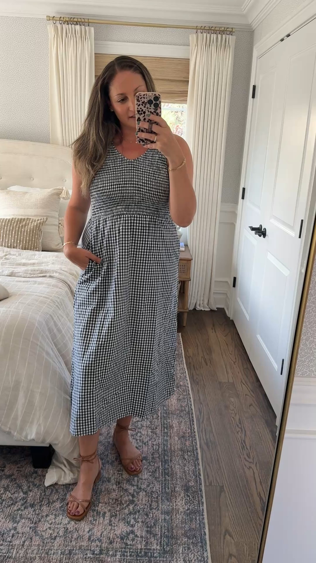 Prettiest dress from Marea! Love the navy gingham. Wear it as a dress or layer a sweater over it for fall! 

#LTKStyleTip #LTKSeasonal #LTKWorkwear