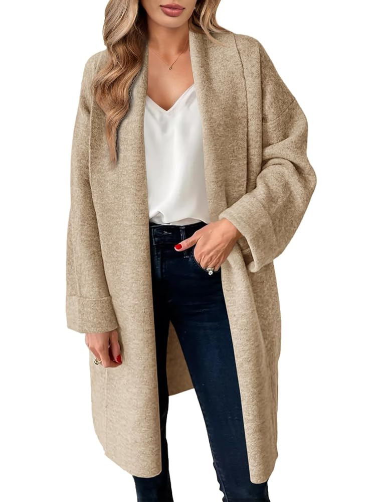 Saodimallsu Womens Long Cardigan Sweaters Chunky Open Front Oversized Slouchy Knit Fall Trendy Co... | Amazon (US)