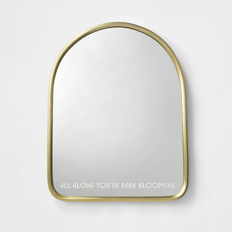 'All Along You've Been Blooming' Arch Mirror Gold - Rayo & Honey | Target