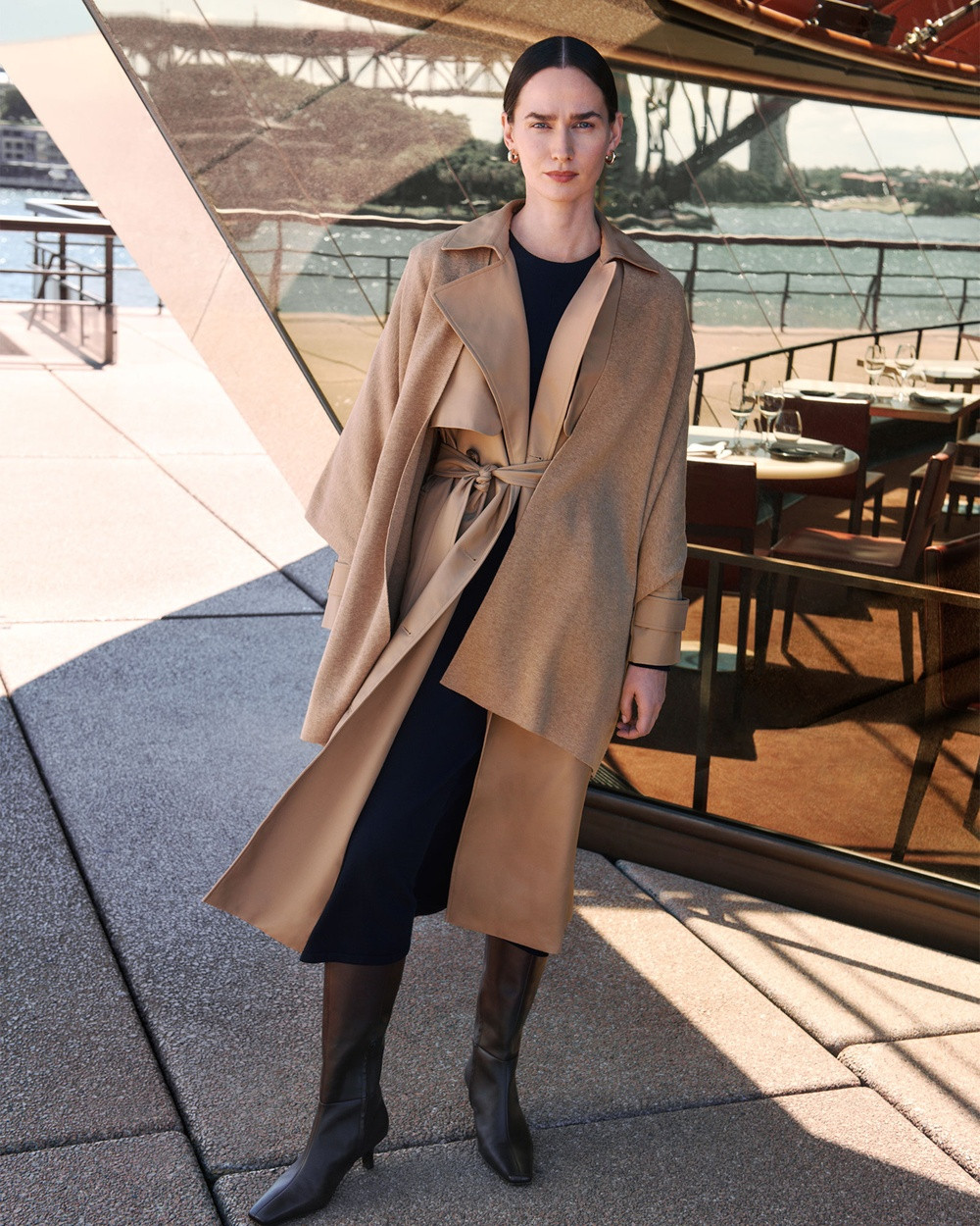 Trenery - Double Cloth Trench Coat in Dark Camel - Coats & Jackets (Brown) Double Cloth Trench Coat in Dark Camel | THE ICONIC (AU & NZ)
