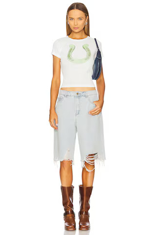 The Laundry Room Lucky Gal Baby Tee in White from Revolve.com | Revolve Clothing (Global)