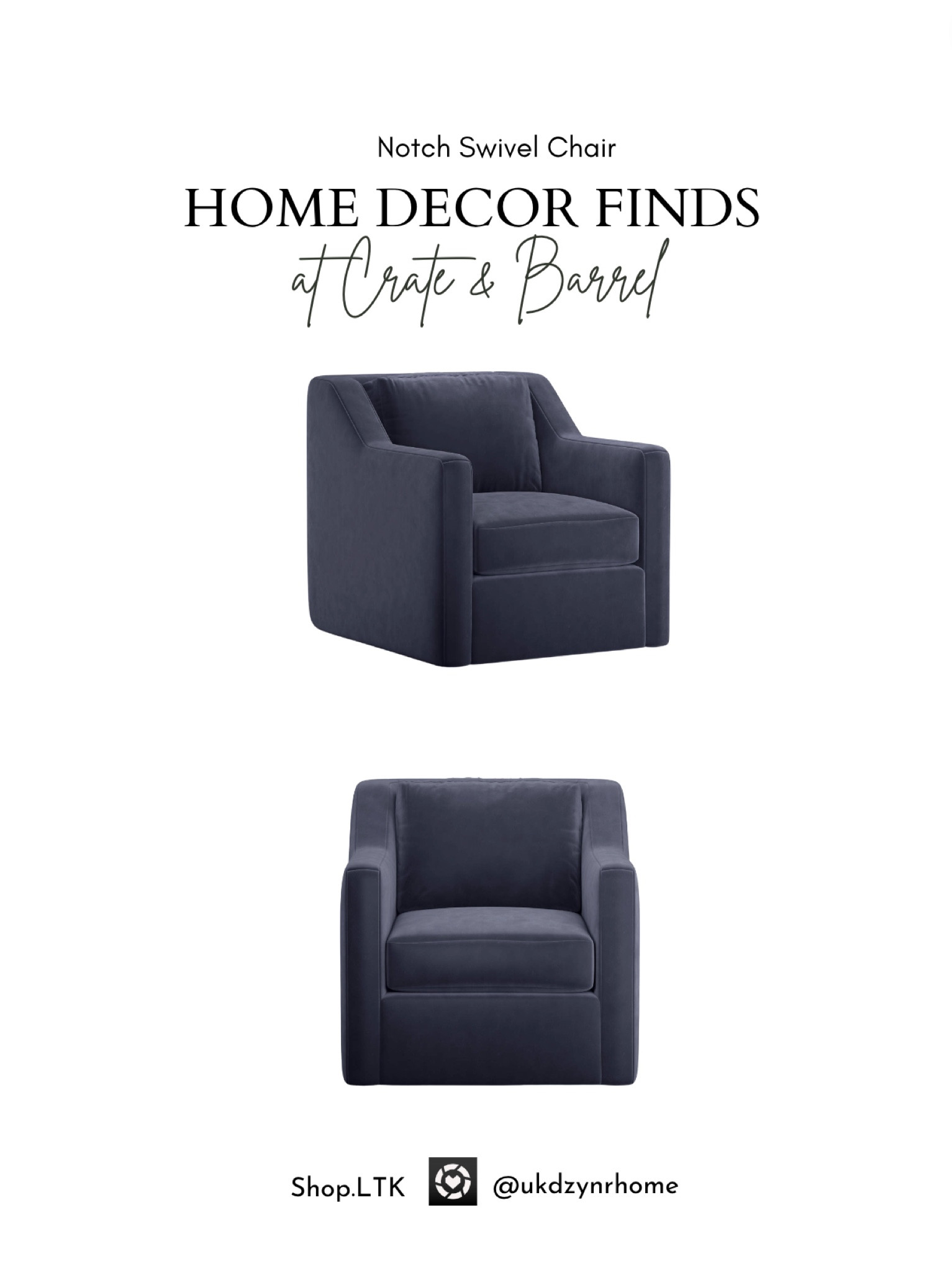 Notch Swivel Chair from Crate & Barrel

#LTKhome