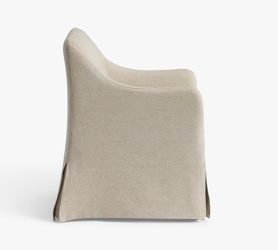 Maxine Slope Slipcovered Dining Armchair | Pottery Barn (US)