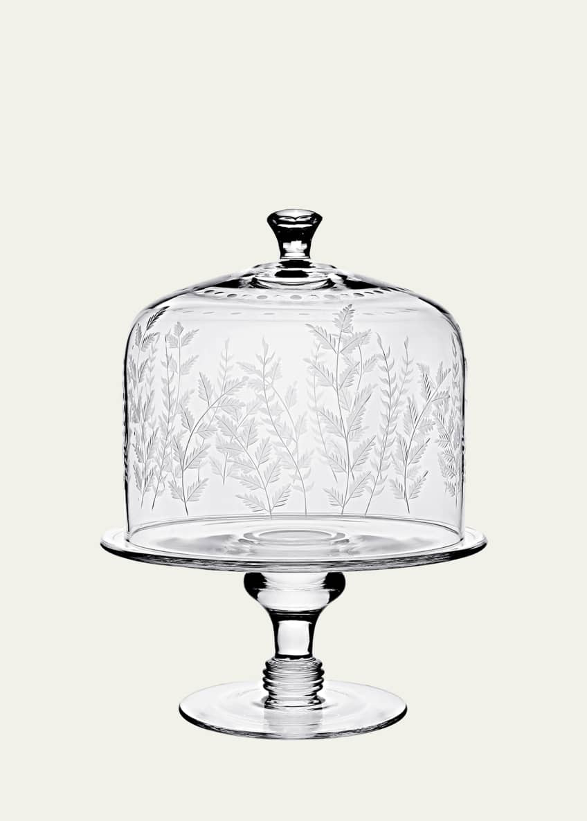 William Yeoward Crystal Fern Cake Stand & Dome | Bergdorf Goodman