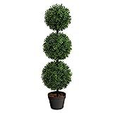 3ft. Boxwood Triple Ball Topiary Artificial Tree (Indoor/Outdoor) | Amazon (US)