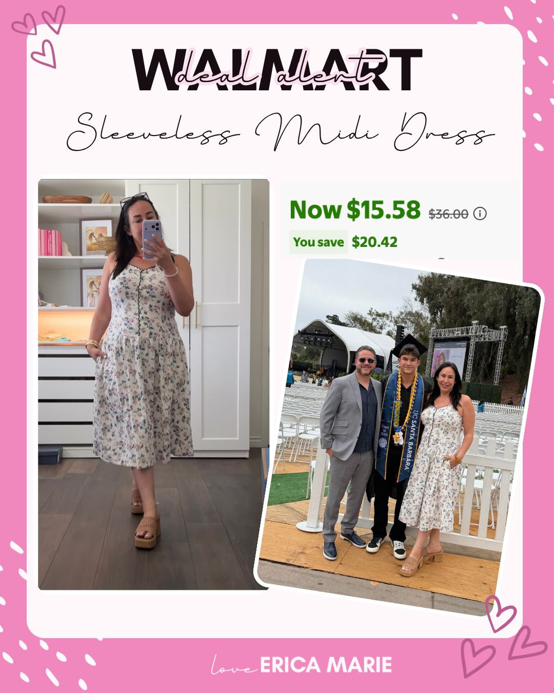 Down to just $15.58 for this dress that I wore to Christian's graduation! Comfy, cute, and flattering on. Whether you have upcoming events, weekend plans, or just want an easy throw-on-and-go outfit, this is a must-have. 

 #LTKSaleAlert