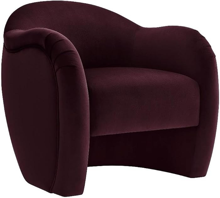 Modway Compose Barrel Chair with Performance Velvet Fabric in Mulberry – Upholstered Accent Arm... | Amazon (US)