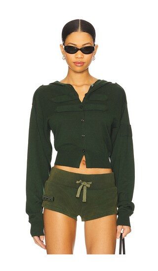 NIIHAI Button Up Cardigan in Green. - size XS | Revolve Clothing (Global)