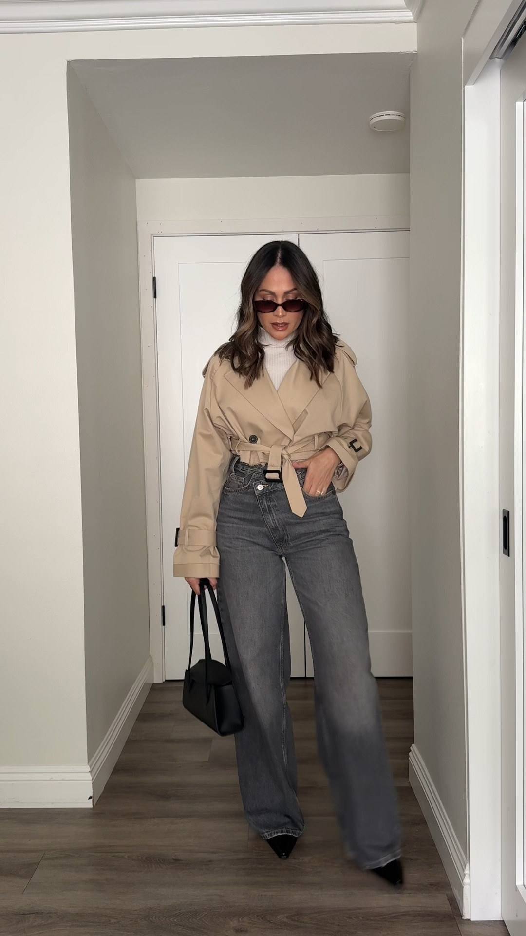 Todays rainy day casual OOTD
these Zara jeans are still going strong in my best sellers list! Wearing a size 4. The crop trench jacket is from last year but I linked a similar style! 
I’m
5’4”/130

#LTKWatchNow #LTKSpringSale #LTKStyleTip