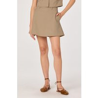 ASTR the Label | Cairn Woven A-Line Mini Skirt in Khaki | Size S | ASTR The Label (US)