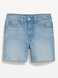 High-Waisted OG Straight Cut-Off Jean Shorts for Women -- 5-inch inseam | Old Navy (US)