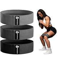 Hip Bands for Booty Workouts | Non Slip Fabric Band Set with 3 Levels - Resistance Bands for Legs... | Amazon (US)