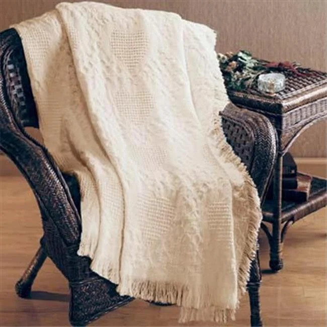 Basket Weave Hearts 2 Layer Throw Blanket Fashionable Jacquard Woven 46 X 60 in. | Walmart (US)