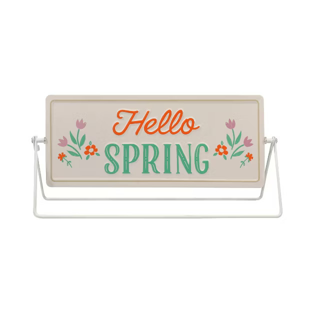 Metal Farmhouse Easter Reversible Tabletop Sign - Spritz™ | Target