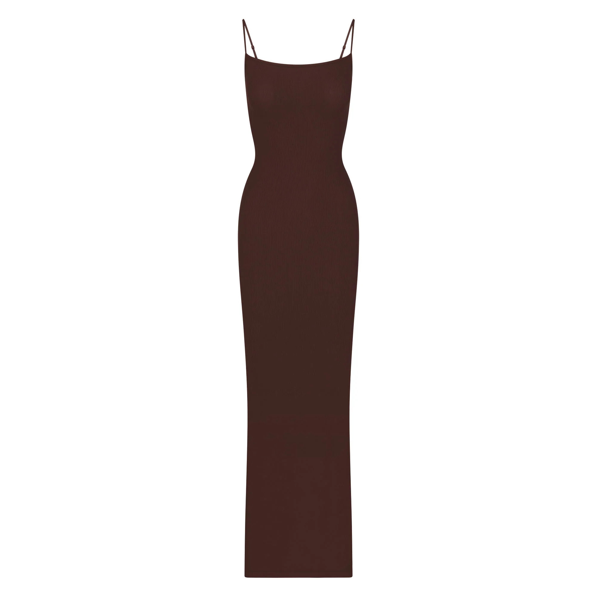 SKIMS Long Slip Dress | Deep Neutral | Large | Soft Lounge | SKIMS (US)