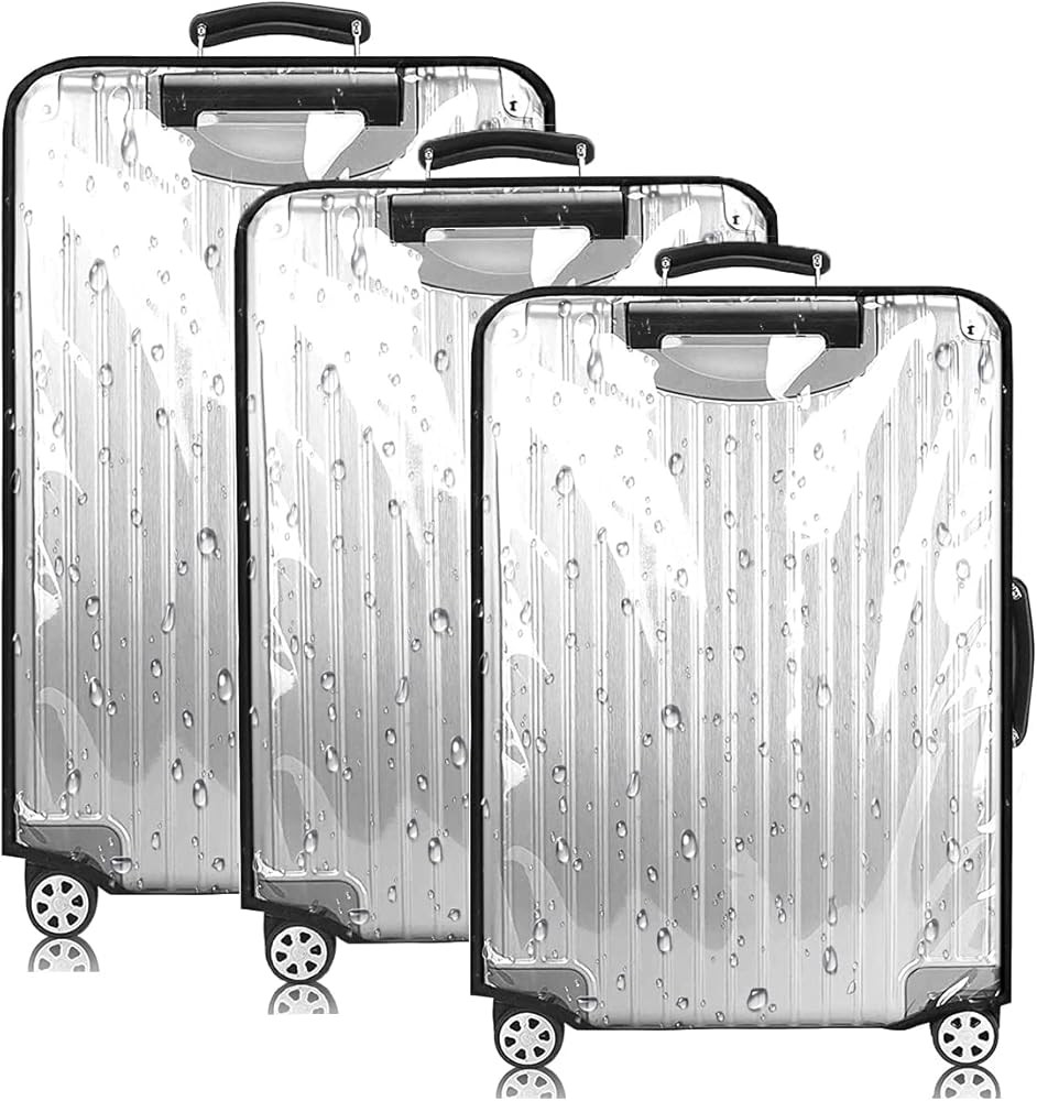 Feybaul 20/24/28 inch Set PVC Luggage Protector Covers,Clear Suitcase Cover Protector,20 Inch Tra... | Amazon (US)