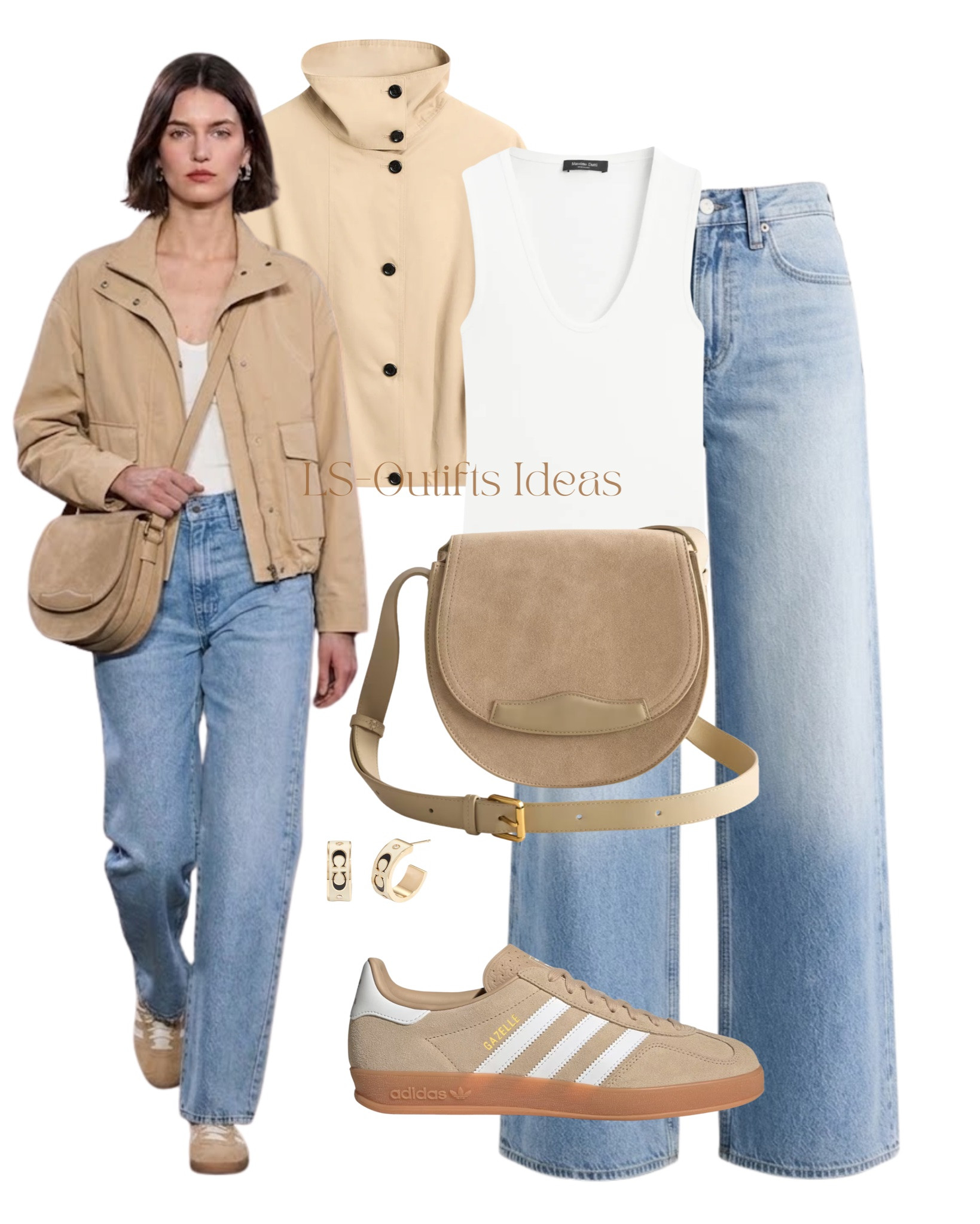 Fall Autumn outfits ideas women 🍂 adidas sneakers neutral color jacket 🧥

#LTKxMadewell #LTKWorkwear #LTKootd
