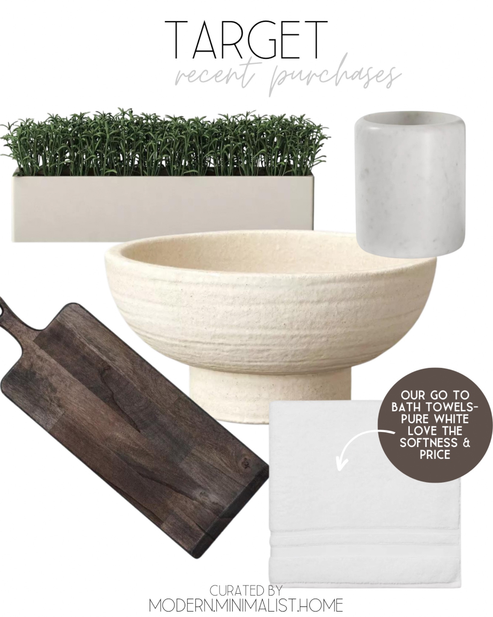 My recent purchases from target! I love these pure white bath sheet towels! Great affordable bath towels. 

Neutral modern styling, faux plant from target, home decor, modern decor, neutral decor from target, marble utensil holder, black decor, white decor, throw pillows, wall decor, abstract art, neutral art, kitchen tray, modern kitchen tray, kitchen decor, Amazon home on sale, amazon finds, Amazon home, target home, wayfair sale, target home finds.

#newfinds #homefinds #shelfstyling #consolestyling #floatingshelfstyling #roomstyling #designerinspired #homefinds #homeaccount #interioraccounts #modernaesthetics #homedecor
#coffeetableinspo #springrefresh #organicmodern #interiordesign #neutralhomedecor #interior4all  #liketkit #LTKstyletip #LTKhome #momblogger #modernhome  #founditonamazon #amazonfavorites #amazonhomefinds #amazonhome #homerefresh #springdecor #interiordesigner #amazonfinds  #targetfinds #amazonmusthaves #targetessentials #moderntargetfinds 

#LTKhome #LTKFind #LTKunder50