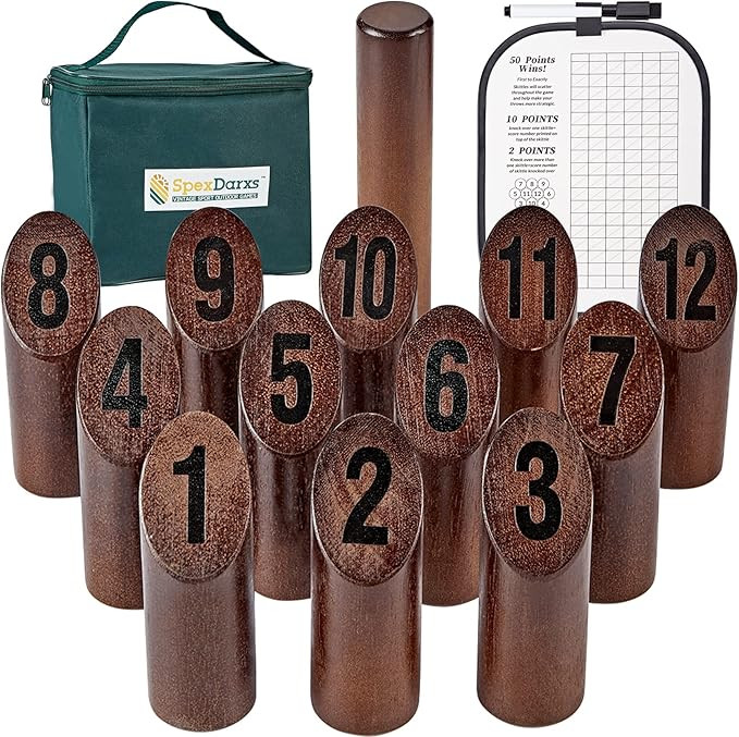Amazon.com: SpexDarxs Numbered Block Tossing Game, Wooden Throwing Game with Scoreboard, Outdoor ... | Amazon (US)