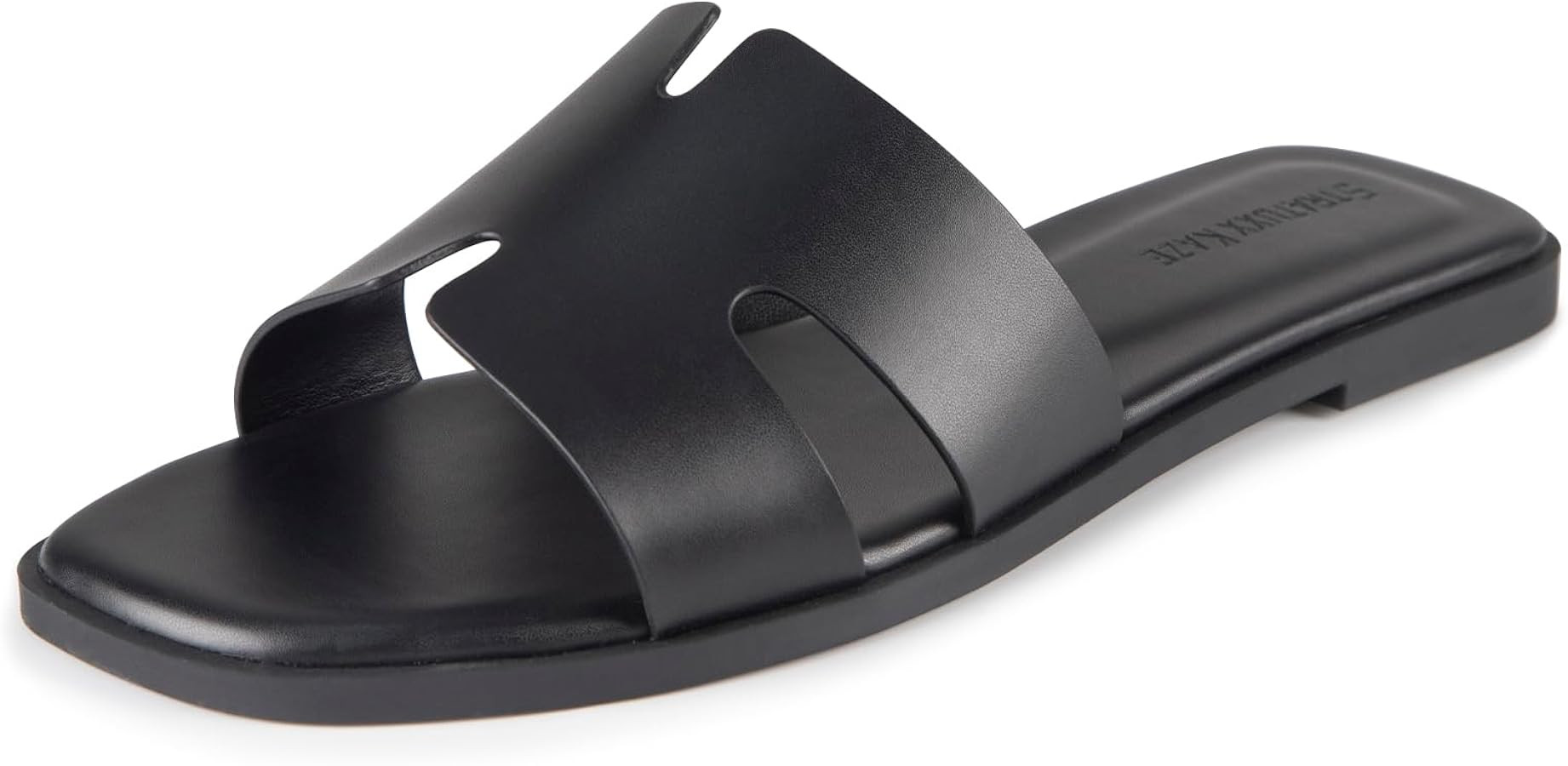 Stratuxx Kaze Open Toe Flat Dress Sandals Womens Slide Comfortable Summer Black, White, Tan Sanda... | Amazon (US)