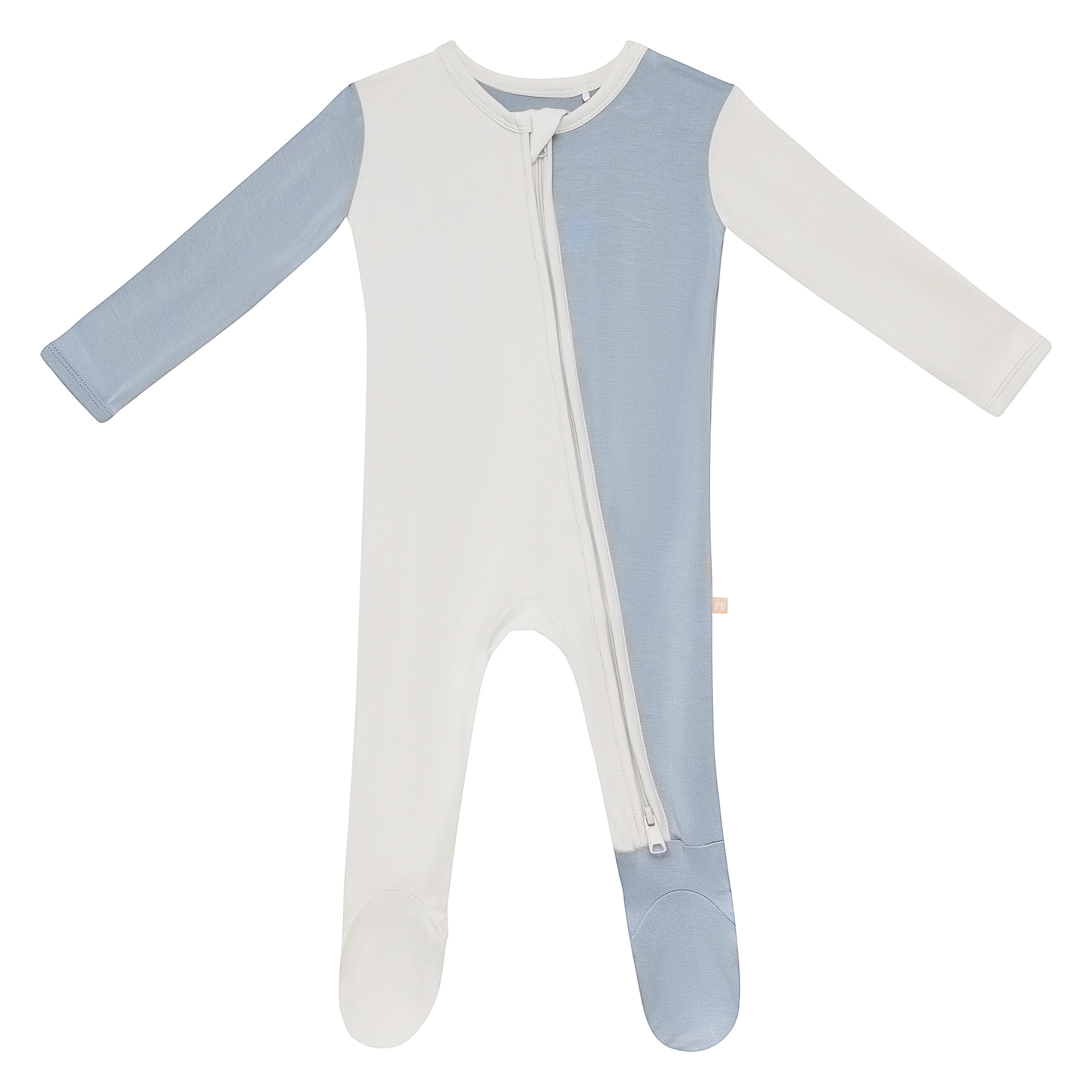 Ocean/Stone Colorblock Footie | Promise Baby