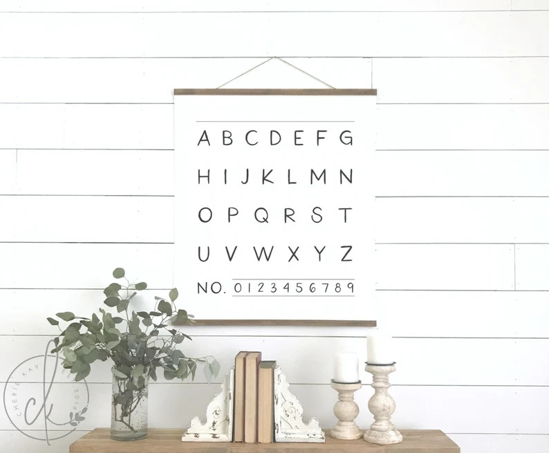 alphabet wall art | letters sign | playroom wall decor | kids room decor | nursery wall decor | c... | Etsy (US)