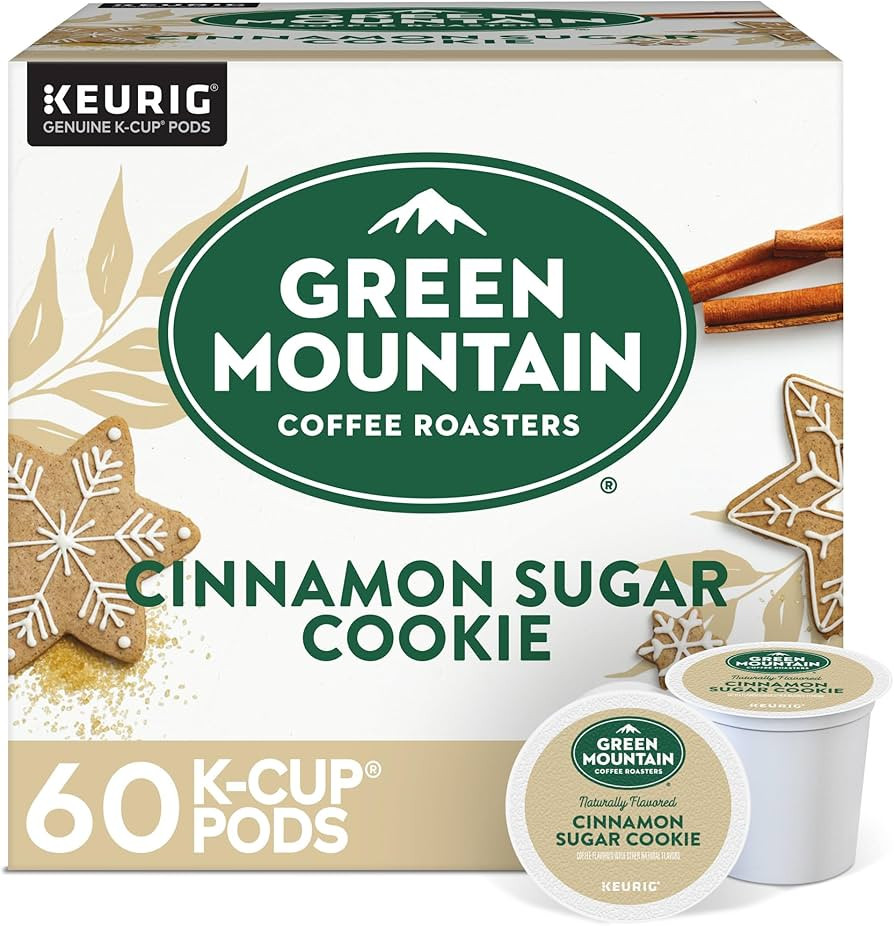 Green Mountain Coffee Roasters Cinnamon Sugar Cookie Coffee, Keurig Single Serve K-Cup Pods, 60 C... | Amazon (US)