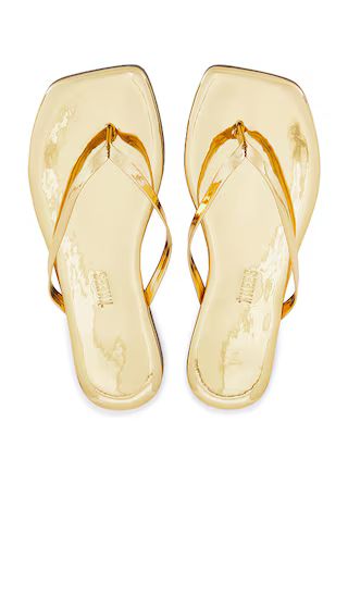 Lily Mirror Flip Flop in Gold | Revolve Clothing (Global)