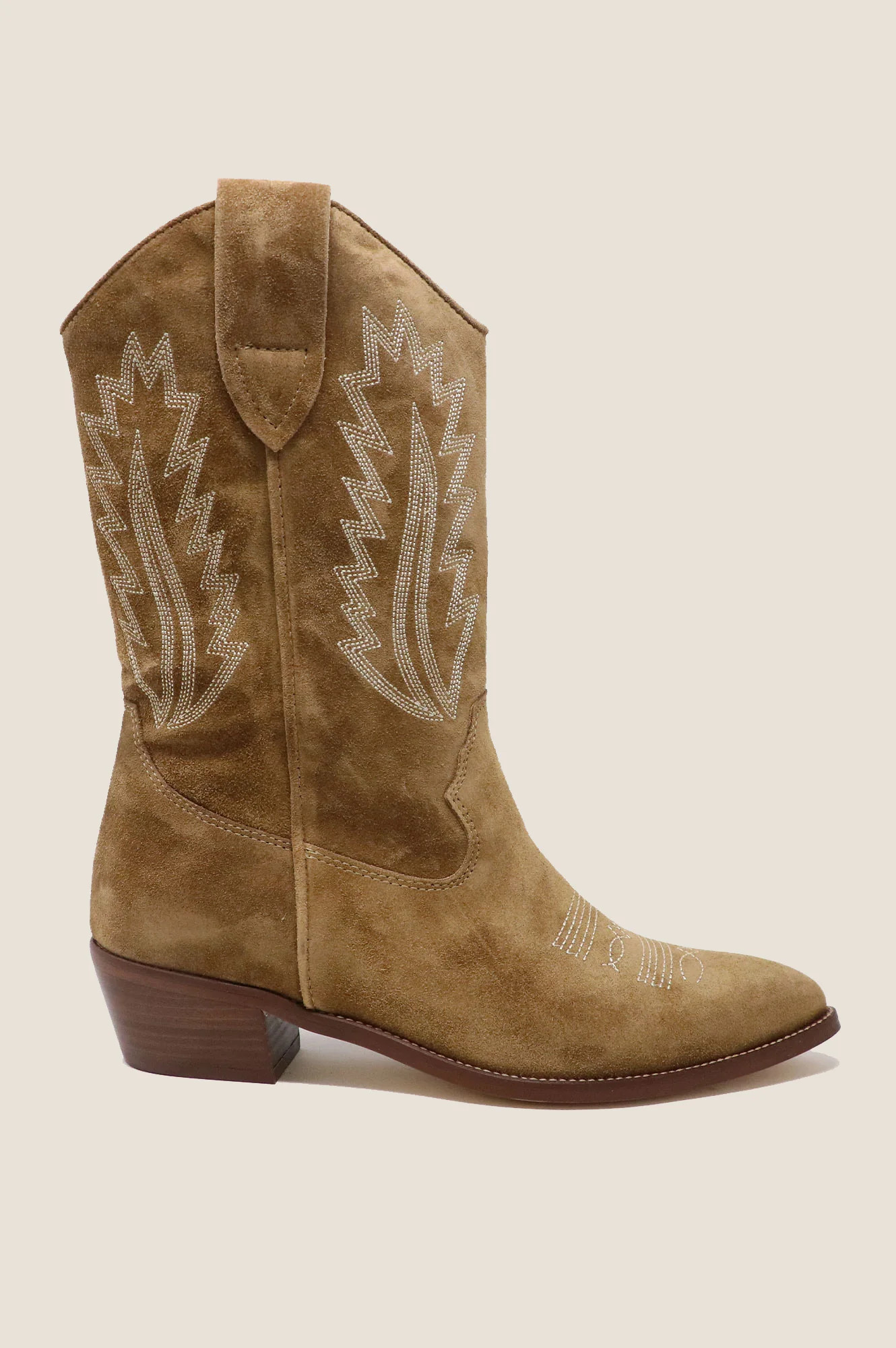 ALPE Camilla Cowboy Boots | Camel | Aspiga