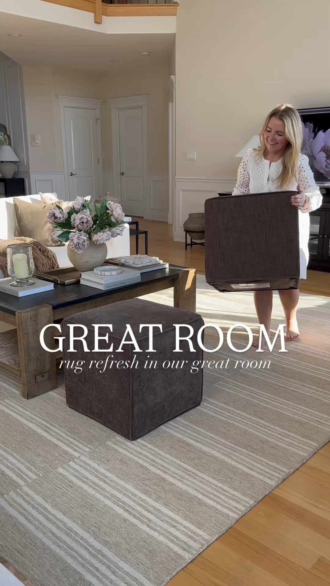Great room rug refresh! I love everything about this rug! It’s a beautiful wool rug, with neutral pattern and color tones. 

#greatroom #rug #livingroom #sofa #wayfairfinds #amazonhome #amazon #modernorganic #modernhome #transitionalstyle #homedecor #targetstyle #potterybarn #home #interiordesign #coffeetable #coffeetabledecor 

#LTKWatchNow #LTKHome #LTKSaleAlert