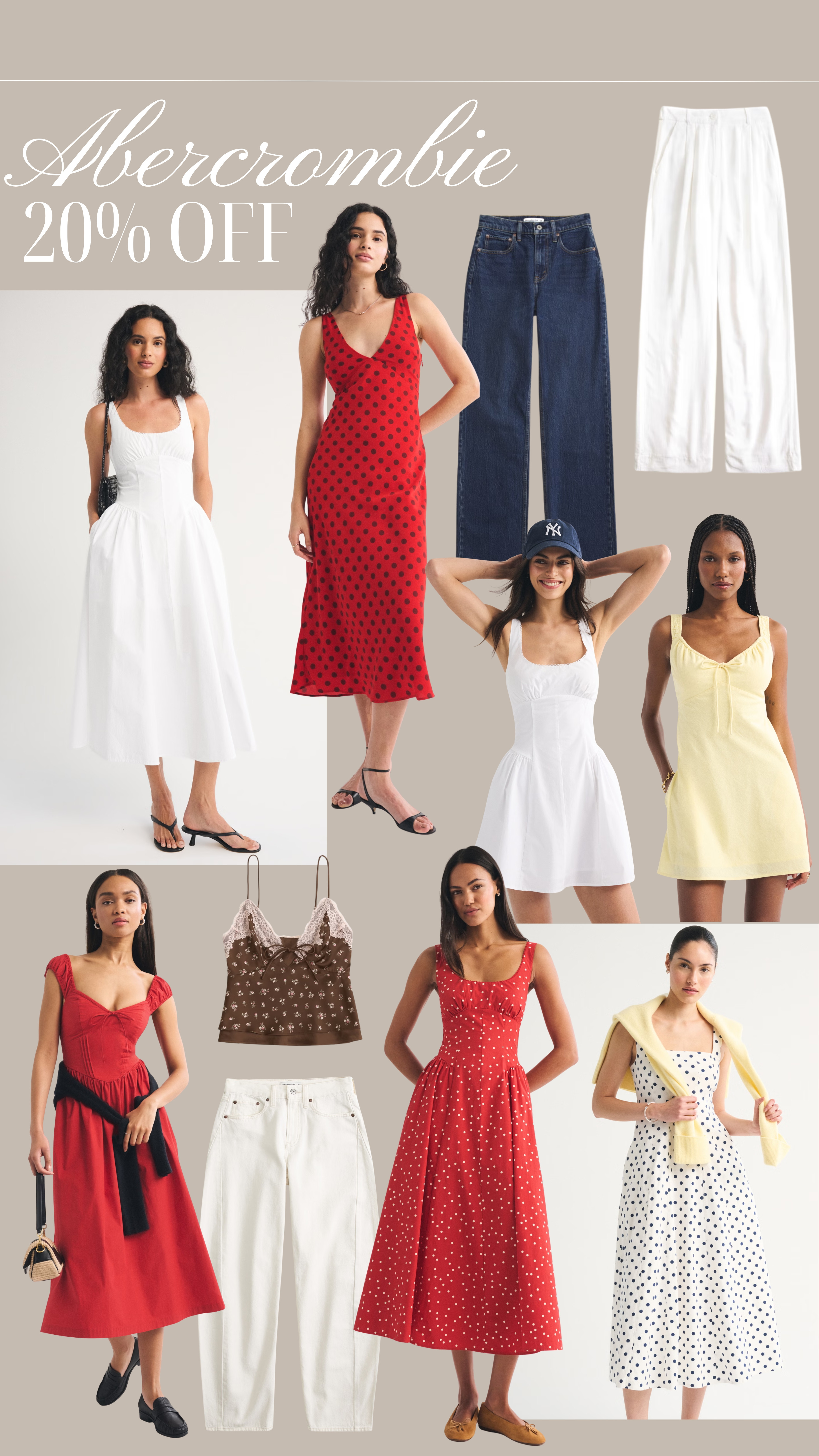 Abercrombie faves 🥰 20% off with code AFXLTK

summer dress, maxi dress, mini dress, built in bra, bra free dress, linen trousers, summer outfits, wedding guest, holiday outfits 

 #LTKdresses #LTKspring #LTKsummer