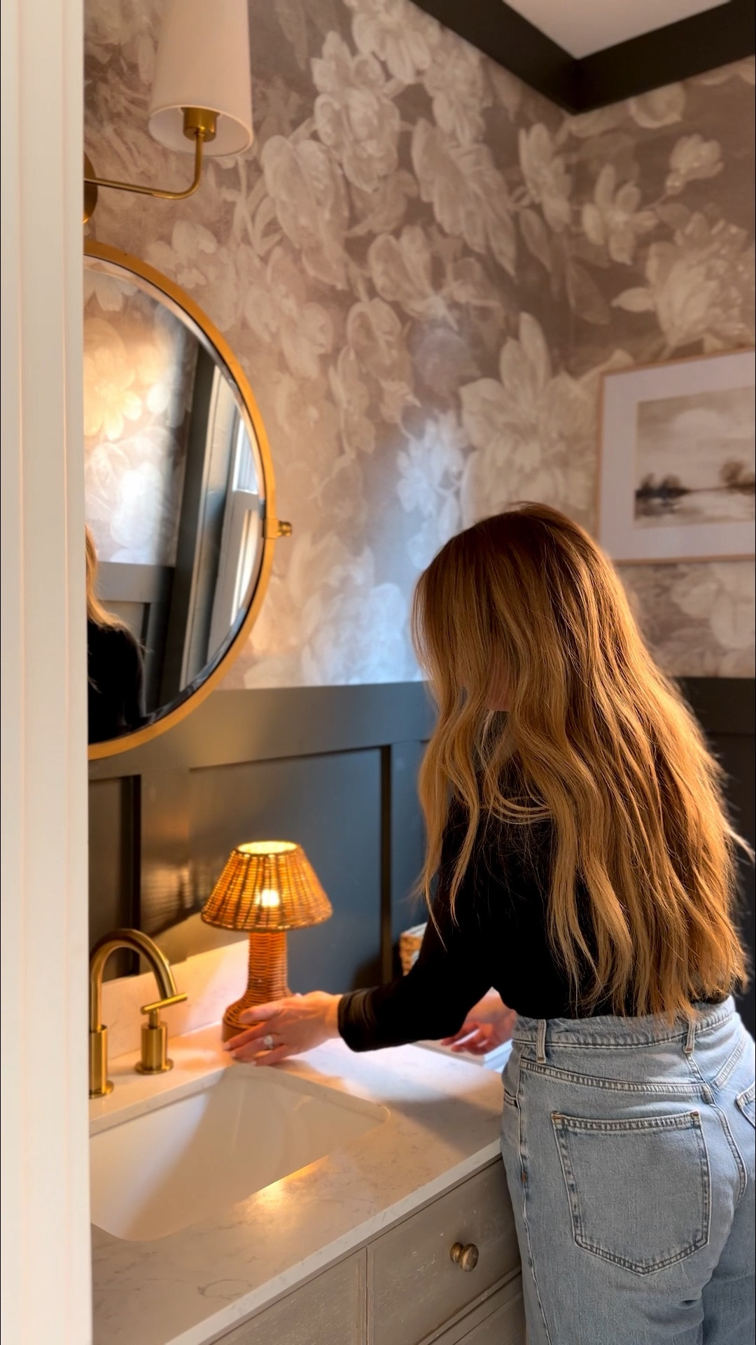 This woven Target lamp is cordless/rechargeable so it makes for the perfect little bathroom lamp too! 

#LTKHome