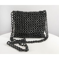 Vintage Crossbody Bag, Black Beaded Handbag | Etsy (US)