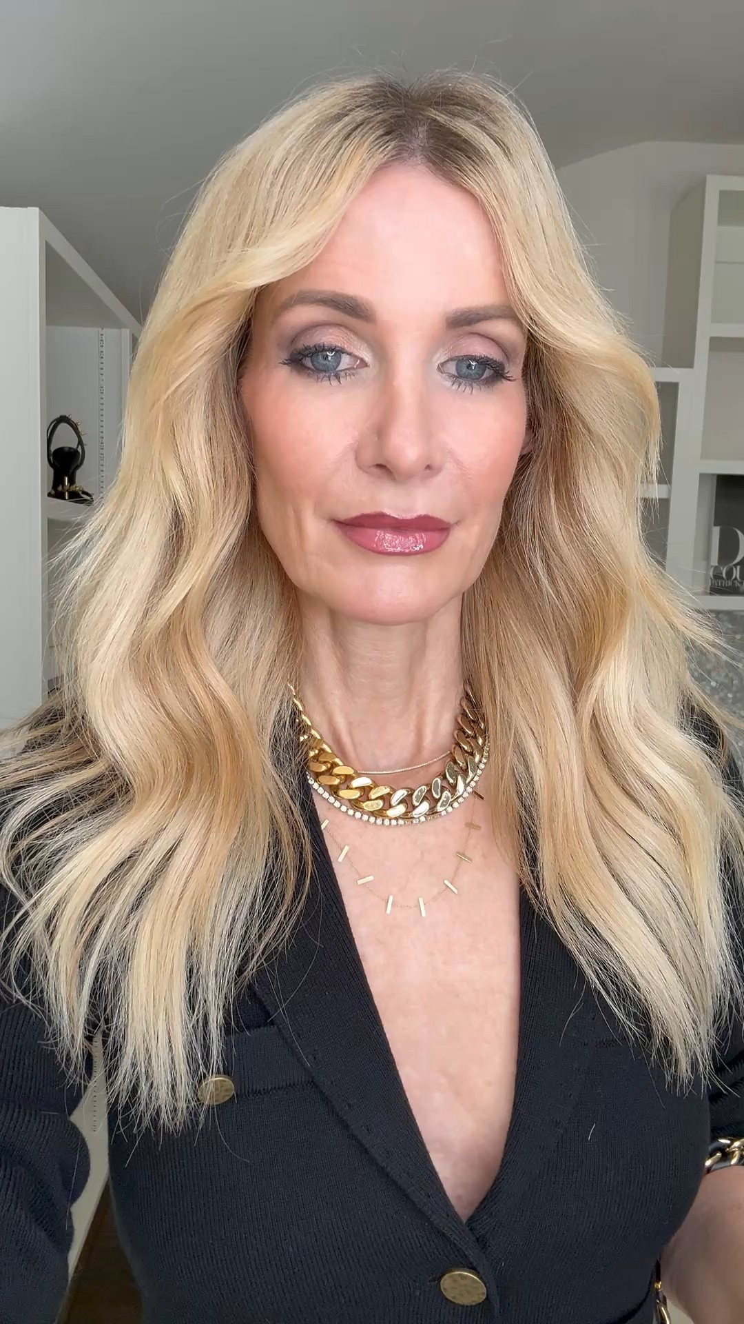 FOUND >>> The Chicest Cardigan EVER! This chic black cropped cardigan with luxe gold buttons is one of those pieces that instantly elevates a casual look. I styled it with wide-leg Mother jeans for that leg-lengthening, ultra-flattering fit that works for date night, brunch, or a girls’ night out. Effortless, polished, and so easy to wear. I'm wearing an XS in the cardigan and size 24 in the jeans. 

 

#LTKdayinmylife #LTKOver40 #LTKgrwm