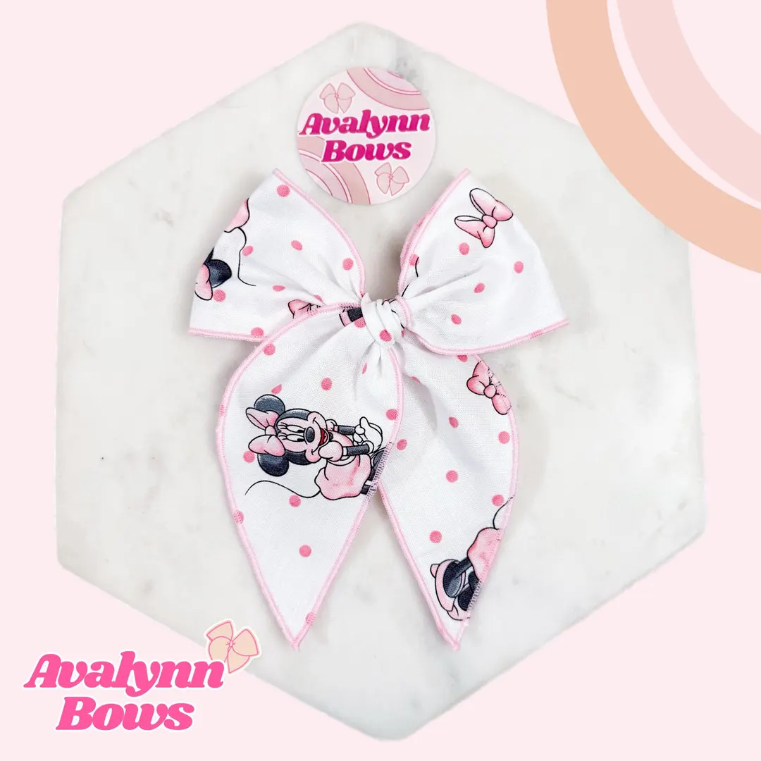 Minnie Mouse Hair Bow, Disney Bow, Disney Parks Bow, Princess Bow, Baby Bow, Hair Clip, Baby Head... | Etsy (US)