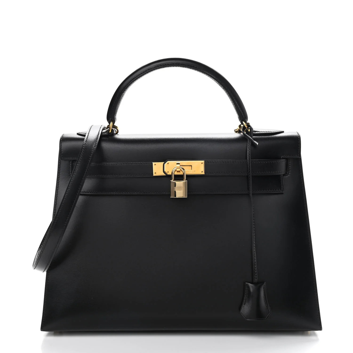 HERMES Box Kelly Sellier 32 Black | FASHIONPHILE | Fashionphile