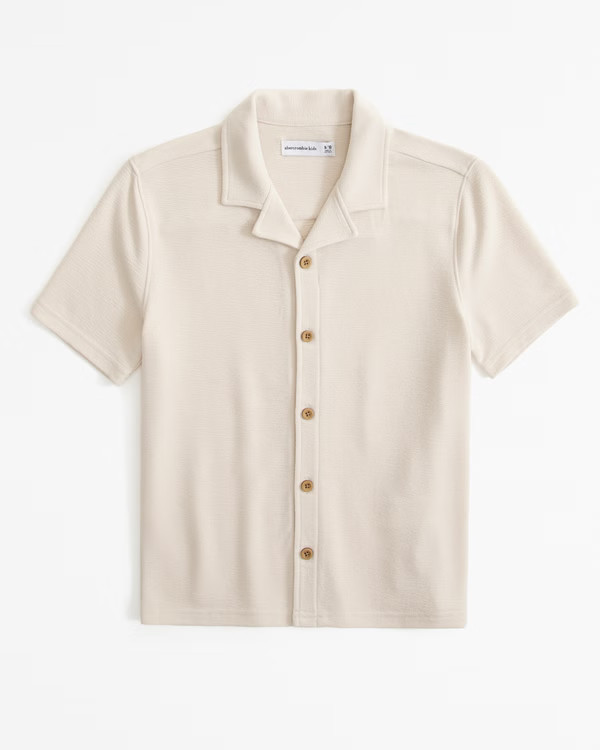 button-through knit shirt | Abercrombie & Fitch (US)